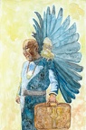 Old Angel with Suitcase